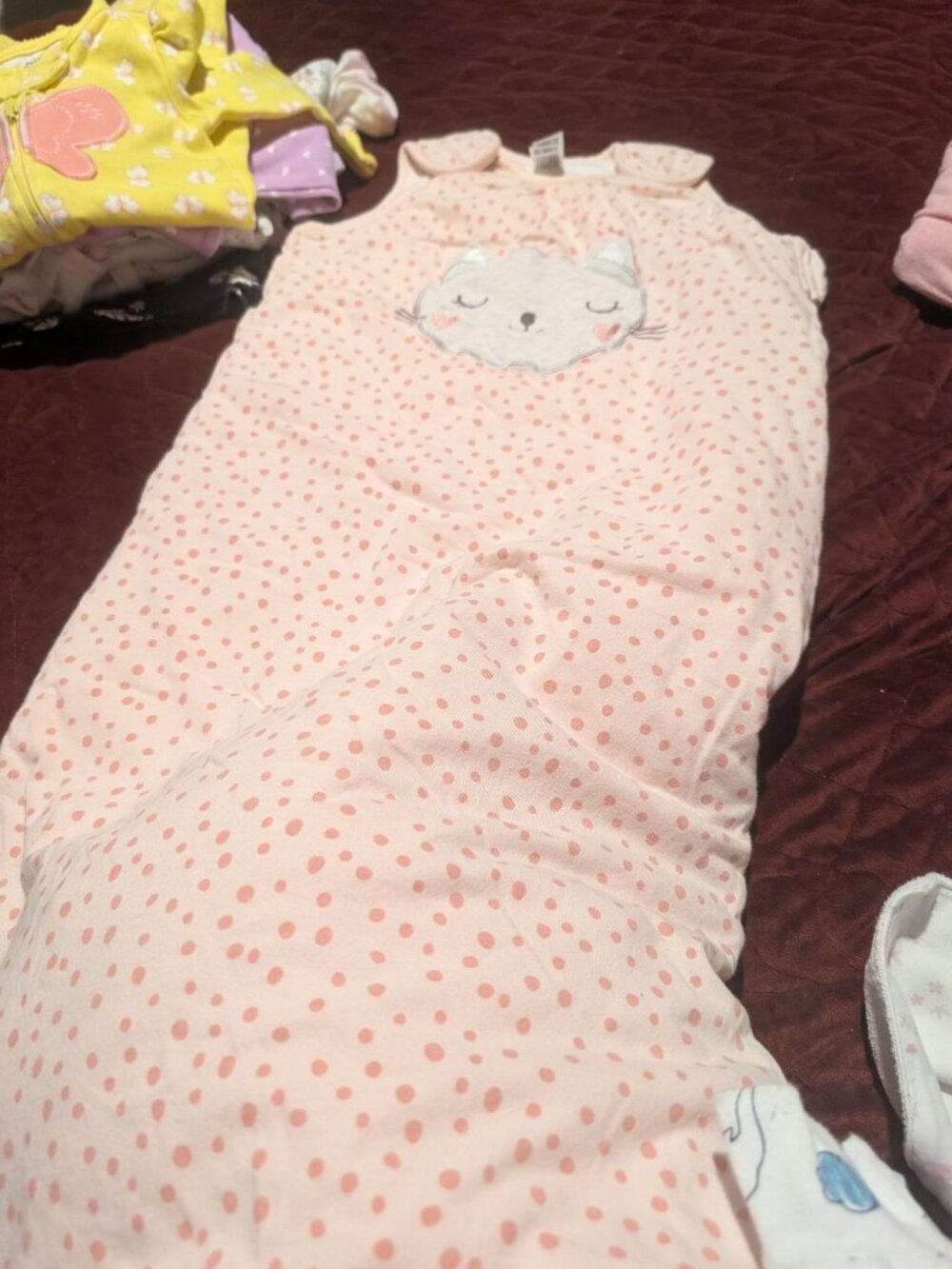 Baby Club Pink Polka Dot Sleep Sack 3.5 TOG 90cm